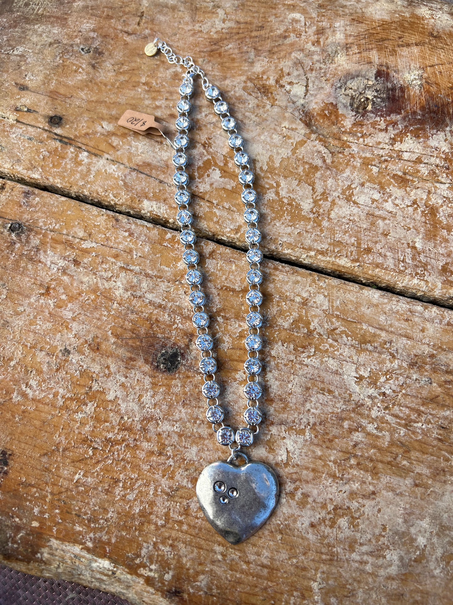 16” silver plated necklace