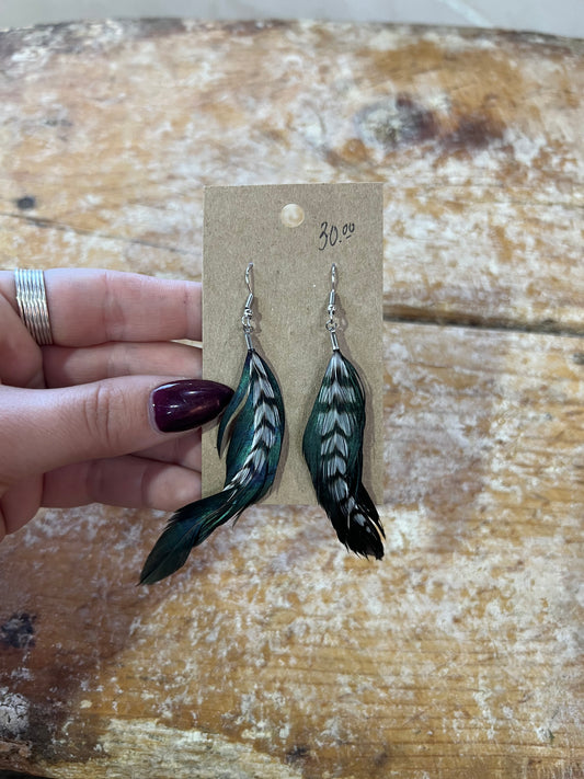 Feather earrings #11