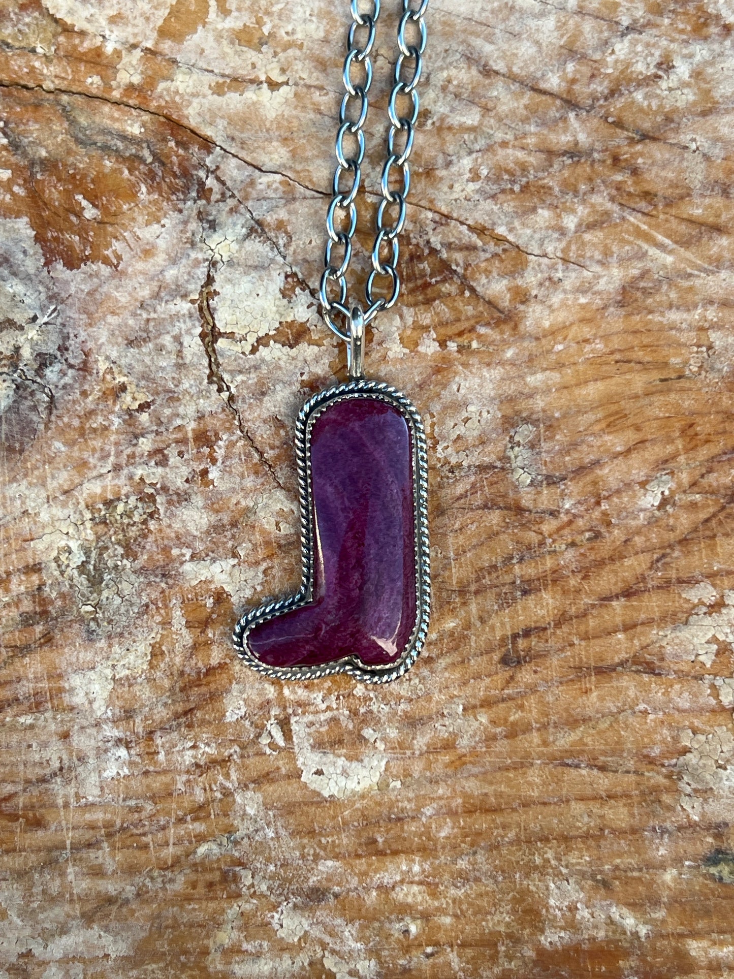 Purple spiny pendant #12