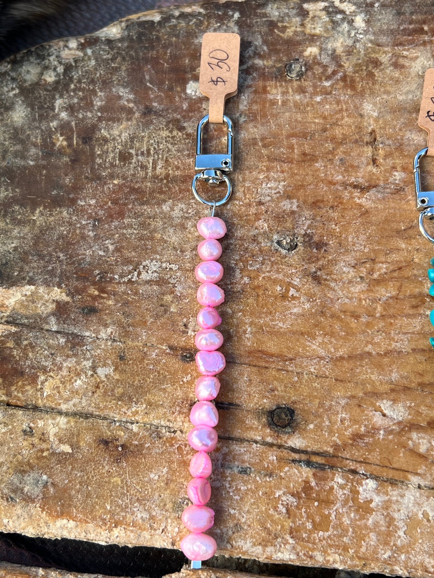 Pink pearl charm